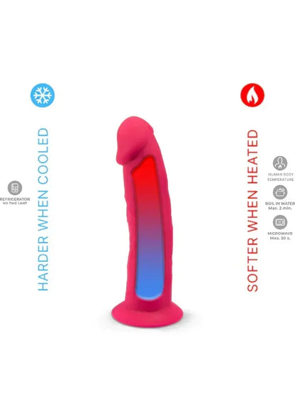 Dong Model 6 inch Glow Red by Silex-D - Happytoys Sexshop: Toys for Feeling Happy & Easy 😊 - Discreet geleverd