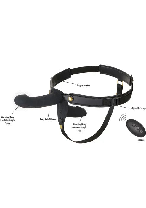 Double Vibrating Pleasure Penis Strapon 14 cm by Hidden Desire