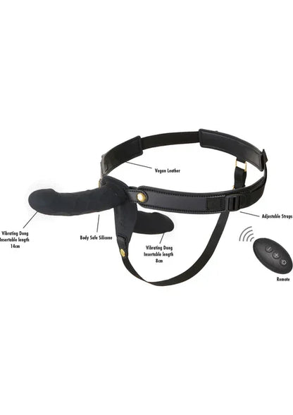 Double Vibrating Pleasure Penis Strapon 14 cm by Hidden Desire