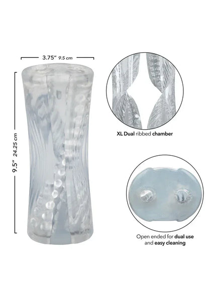 Dual Ribbed Stroker XL by CalExotics - Happytoys Sexshop: Toys for Feeling Happy & Easy 😊 - Discreet geleverd