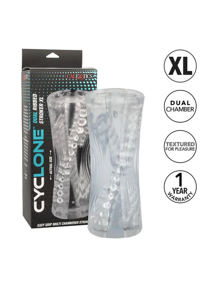 Dual Ribbed Stroker XL by CalExotics - Happytoys Sexshop: Toys for Feeling Happy & Easy 😊 - Discreet geleverd