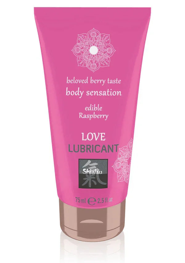 Edible Love Lubricant 75 ml Raspberry by Shiatsu Hot - Happytoys Sexshop: Toys for Feeling Happy & Easy 😊 - Discreet geleverd