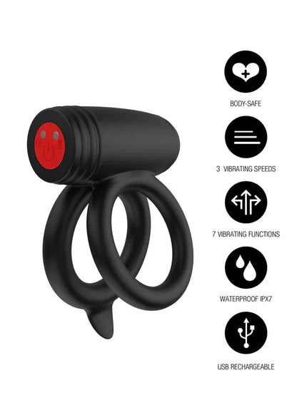 Elite Power Twin C-Ring by Hidden Desire - Happytoys Sexshop: Toys for Feeling Happy & Easy 😊 - Discreet geleverd