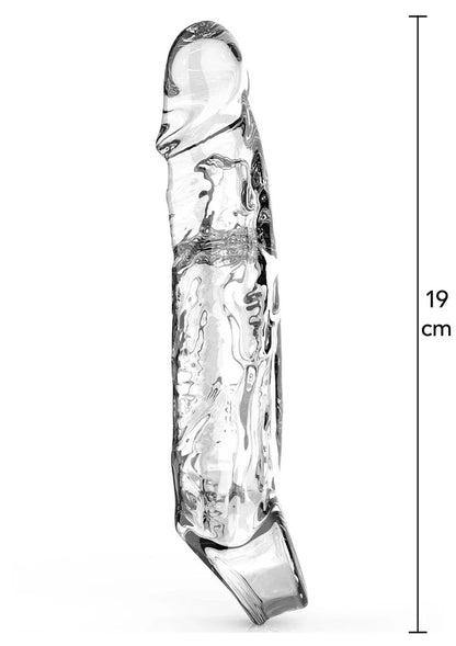 Extension Sleeve TPE Large 19 cm Clear by YoyJoy - Happytoys Sexshop: online sex shop for Feeling Happy & Easy 😊 - Discreet geleverd