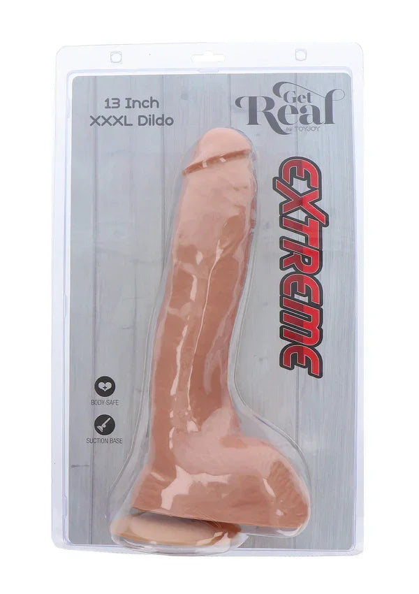 Extreme XXXL Dildo PVC 34 cm by ToyJoy - Happytoys Sexshop: Toys for Feeling Happy & Easy 😊 - Discreet geleverd