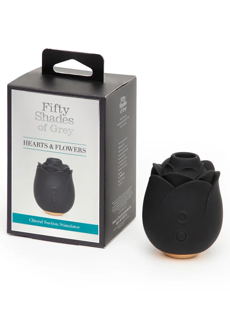 Suction Rose Black Fifthy Shades of Grey - Happytoys Sexshop: Toys for Feeling Happy & Easy 😊 - Discreet geleverd