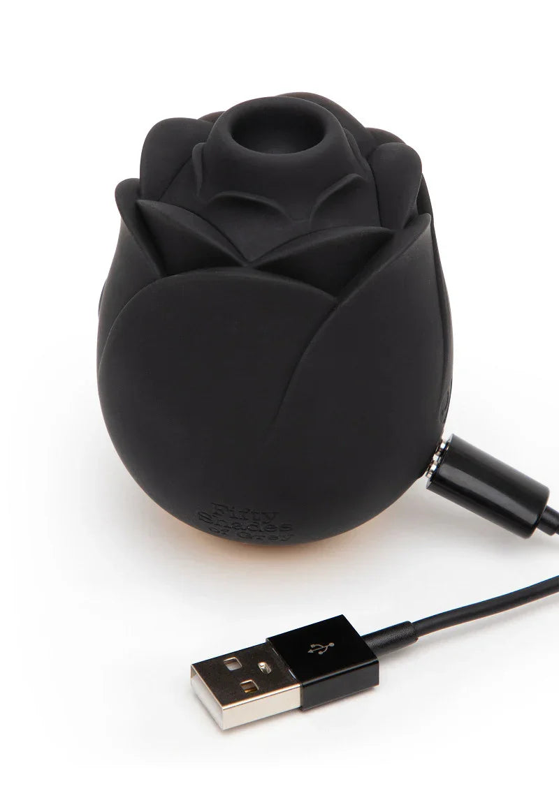 Suction Rose Black Fifthy Shades of Grey - Happytoys Sexshop: Toys for Feeling Happy & Easy 😊 - Discreet geleverd
