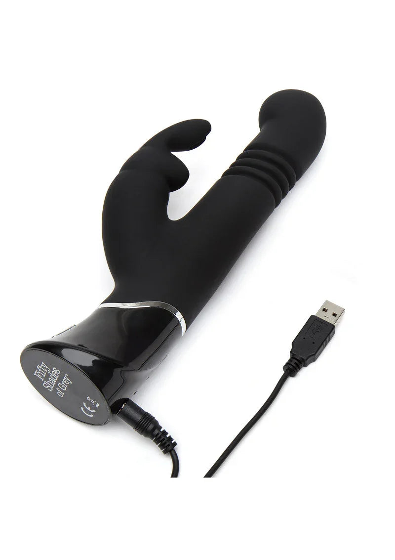 Greedy Girl Rechargeable Thrusting G-Spot Rabbit Vibrator by Fifty Shades of Grey - Happytoys Sexshop: Toys for Feeling Happy & Easy 😊 - Discreet geleverd