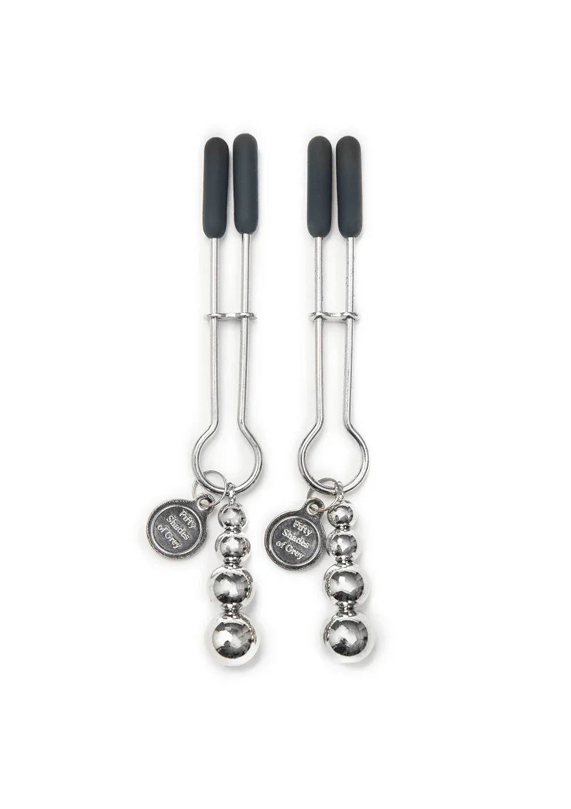The Pinch Adjustable Nipple Clamps by Fifty Shades of Grey - Happytoys Sexshop: Toys for Feeling Happy & Easy 😊 - Discreet geleverd