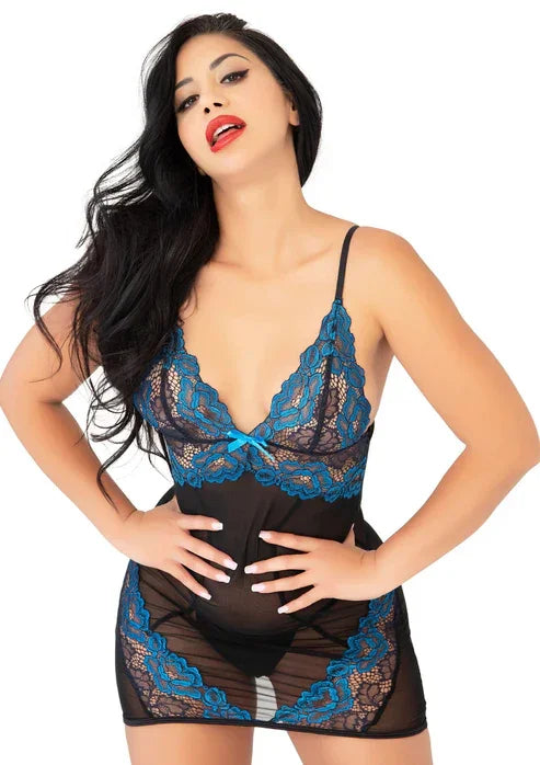Floral lace dress with string by Daring Intimates - Happytoys Sexshop: Toys for Feeling Happy & Easy 😊 - Discreet geleverd