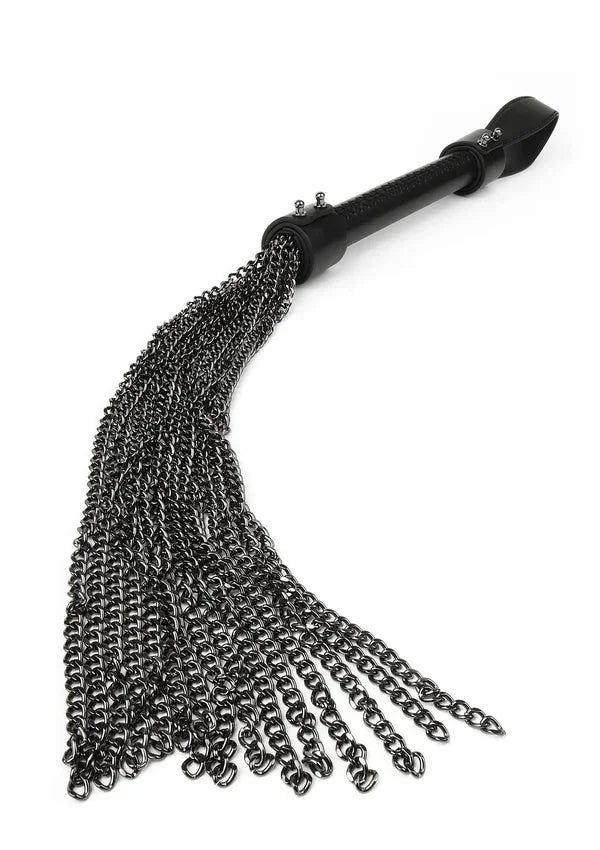 Genuine Leather Chain Whip by Hidden Desire - Happytoys Sexshop: Toys for Feeling Happy & Easy 😊 - Discreet geleverd