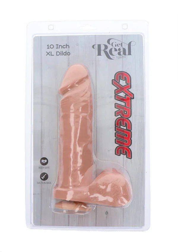 Get Real Extreme XL Dildo 10' by ToyJoy - Happytoys Sexshop: Toys for Feeling Happy & Easy 😊 - Discreet geleverd