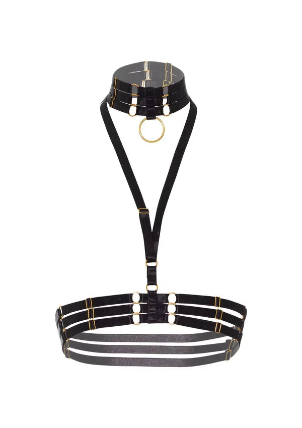 Halter Harness Plus O-Ring Collar by Kinky Diva - Happytoys Sexshop: Toys for Feeling Happy & Easy 😊 - Discreet geleverd