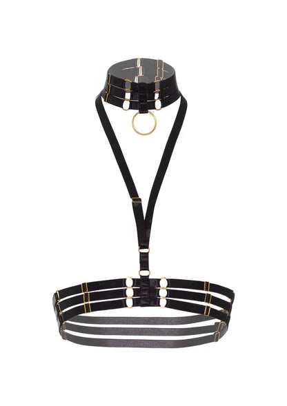 Halter Harness Plus O-Ring Collar by Kinky Diva - Happytoys Sexshop: Toys for Feeling Happy & Easy 😊 - Discreet geleverd