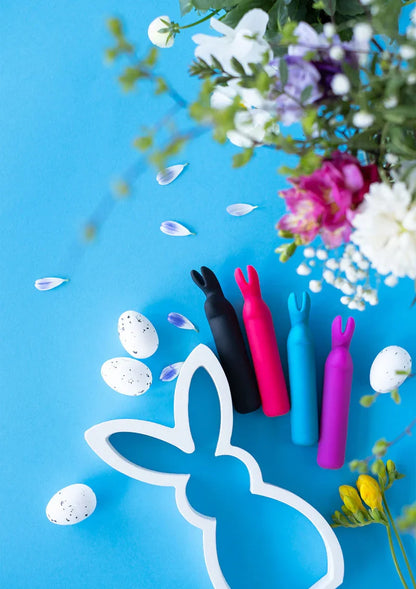 Rabbit Ears Bullet Vibrator black by Happy Rabbits - Happytoys Sexshop: Toys for Feeling Happy & Easy 😊 - Discreet geleverd