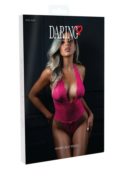 Heart Lace Teddy by Daring Intimates - Happytoys Sexshop: Toys for Feeling Happy & Easy 😊 - Discreet geleverd