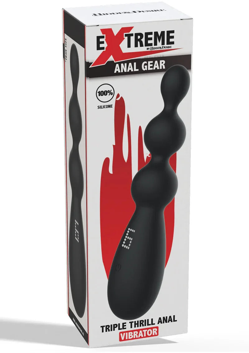 Extreme Triple Thrill Anal Vibrator by Hidden Desire - Happytoys Sexshop: Toys for Feeling Happy & Easy 😊 - Discreet geleverd