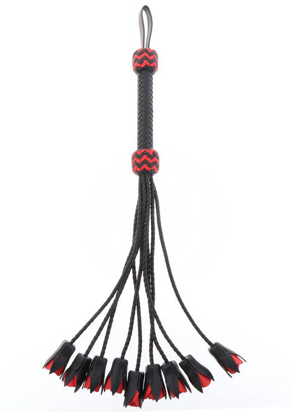 Masters Real Leather Roses Whip by Hidden Desire - Happytoys Sexshop: Toys for Feeling Happy & Easy 😊 - Discreet geleverd