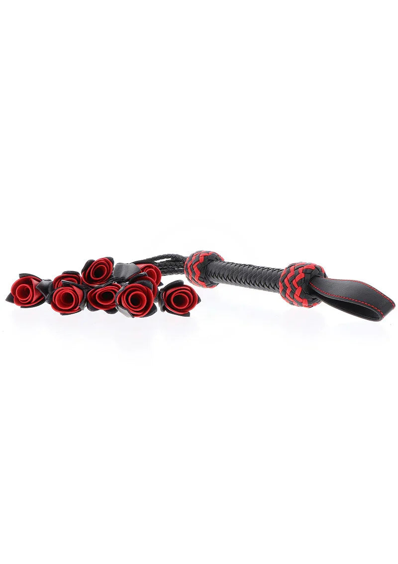 Masters Real Leather Roses Whip by Hidden Desire - Happytoys Sexshop: Toys for Feeling Happy & Easy 😊 - Discreet geleverd