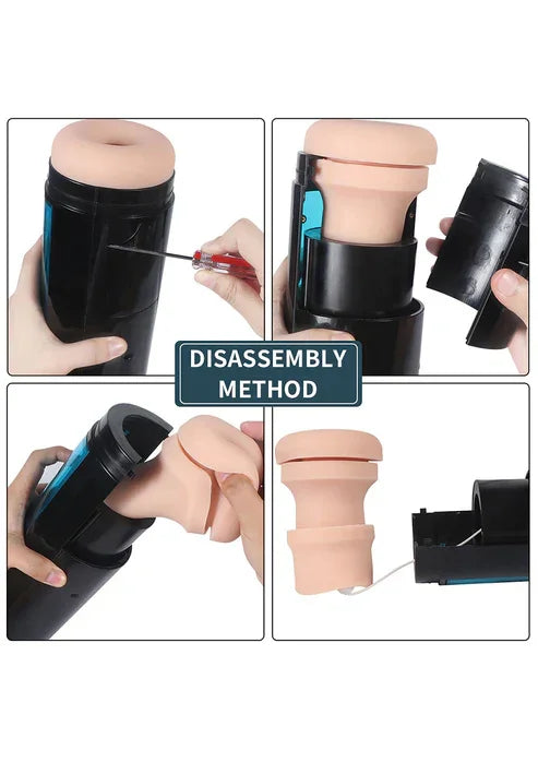 Hismith KlicLok Vibrating Stroker by HiSmith - Happytoys Sexshop: Toys for Feeling Happy & Easy 😊 - Discreet geleverd