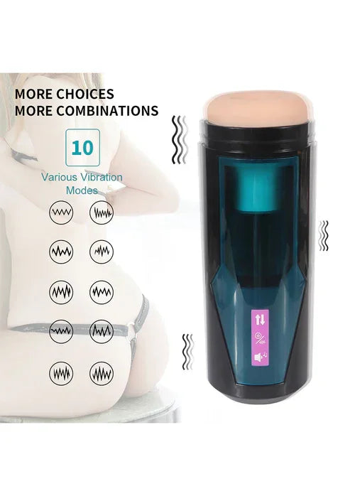 Hismith KlicLok Vibrating Stroker by HiSmith - Happytoys Sexshop: Toys for Feeling Happy & Easy 😊 - Discreet geleverd