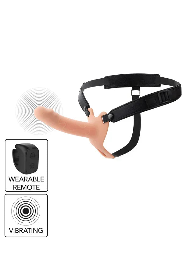 Hollow Penis Strapon Vibrating 16cm Black by Hidden Desire - Happytoys Sexshop: Toys for Feeling Happy & Easy 😊 - Discreet geleverd