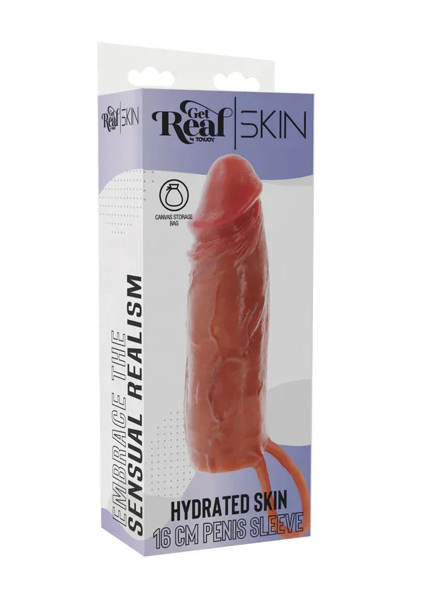 Hydrated Skin Penis Sleeve Silicone 16 cm - Happytoys Sexshop: Toys for Feeling Happy & Easy 😊 - Discreet geleverd
