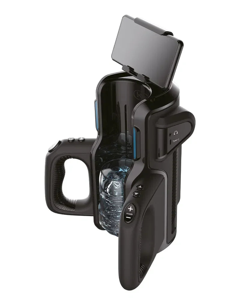 SM 500 - Super Thrusting Masturbator with Telephone Mount by Leten - Happytoys Sexshop: Toys for Feeling Happy & Easy 😊 - Discreet geleverd