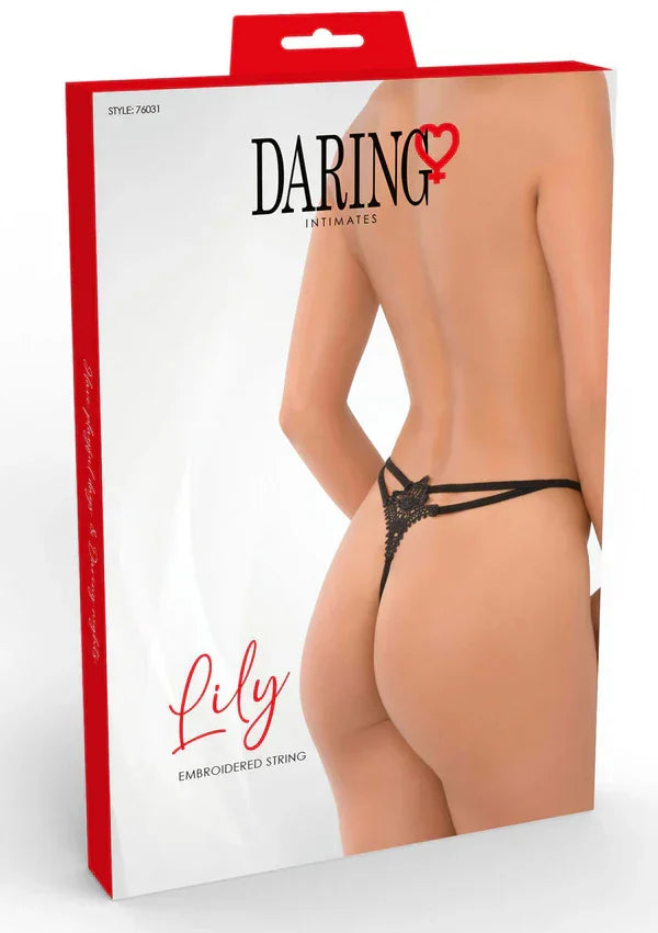 Lily Embroidered String by Daring Intimates - Happytoys Sexshop: Toys for Feeling Happy & Easy 😊 - Discreet geleverd