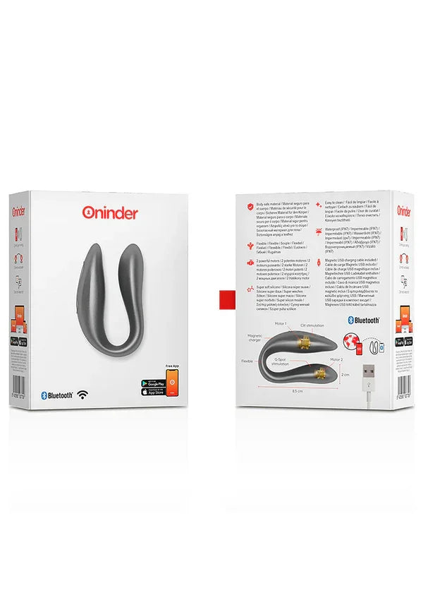 Lisboa Double Pleasure Grey + App by Oninder - Happytoys Sexshop: Toys for Feeling Happy & Easy 😊 - Discreet geleverd