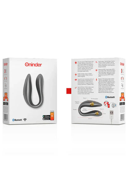 Lisboa Double Pleasure Grey + App by Oninder - Happytoys Sexshop: Toys for Feeling Happy & Easy 😊 - Discreet geleverd