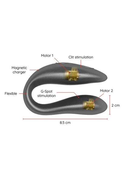 Lisboa Double Pleasure Grey + App by Oninder - Happytoys Sexshop: Toys for Feeling Happy & Easy 😊 - Discreet geleverd