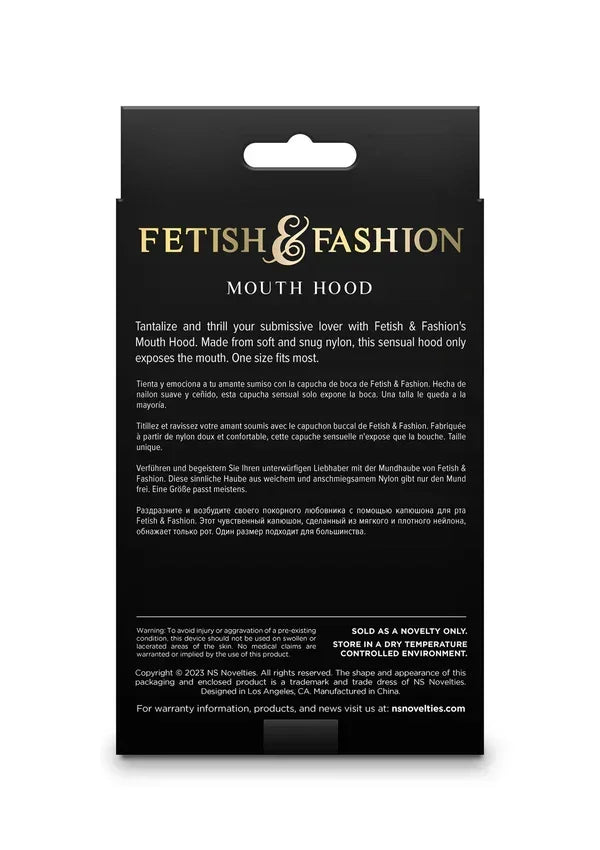 Mouth Hood Black by NS Novelties - Happytoys Sexshop: Toys for Feeling Happy & Easy 😊 - Discreet geleverd