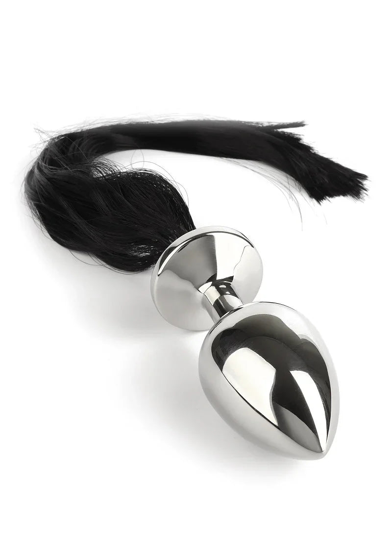 Mr. Steel Black Hair Pony Tail Rosebud - Happytoys Sexshop: Toys for Feeling Happy & Easy 😊 - Discreet geleverd