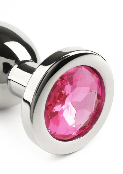 Mr. Steel Jewled Butt Plug Large (Pink) - Happytoys Sexshop: Toys for Feeling Happy & Easy 😊 - Discreet geleverd