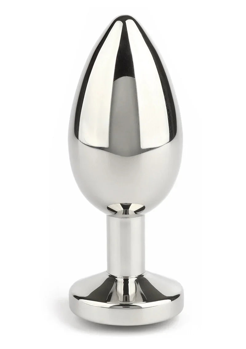 Mr. Steel Jewled Butt Plug Medium (Black) - Happytoys Sexshop: Toys for Feeling Happy & Easy 😊 - Discreet geleverd