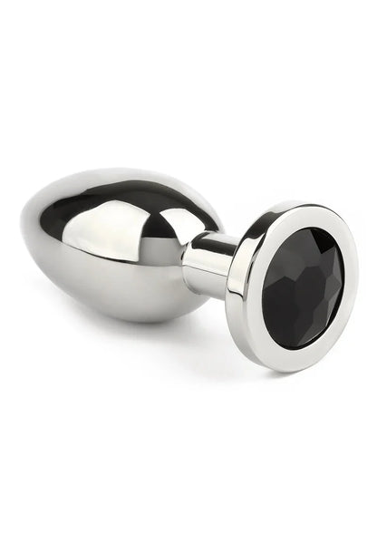 Mr. Steel Jewled Butt Plug Large (Black) - Happytoys Sexshop: Toys for Feeling Happy & Easy 😊 - Discreet geleverd