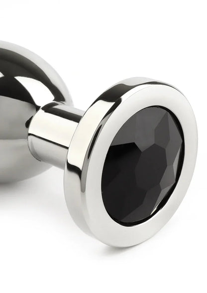 Mr. Steel Jewled Butt Plug Large (Black) - Happytoys Sexshop: Toys for Feeling Happy & Easy 😊 - Discreet geleverd