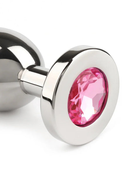 Mr. Steel Jewled Butt Plug Medium (Pink) - Happytoys Sexshop: Toys for Feeling Happy & Easy 😊 - Discreet geleverd