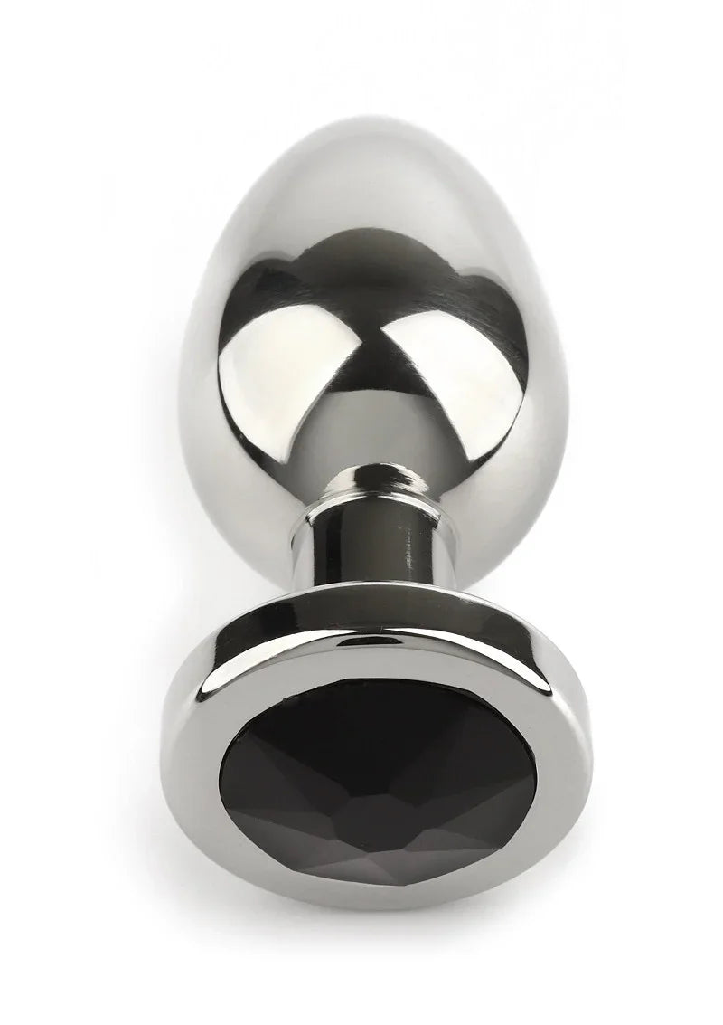 Mr. Steel Jewled Butt Plug Small (Black) - Happytoys Sexshop: Toys for Feeling Happy & Easy 😊 - Discreet geleverd