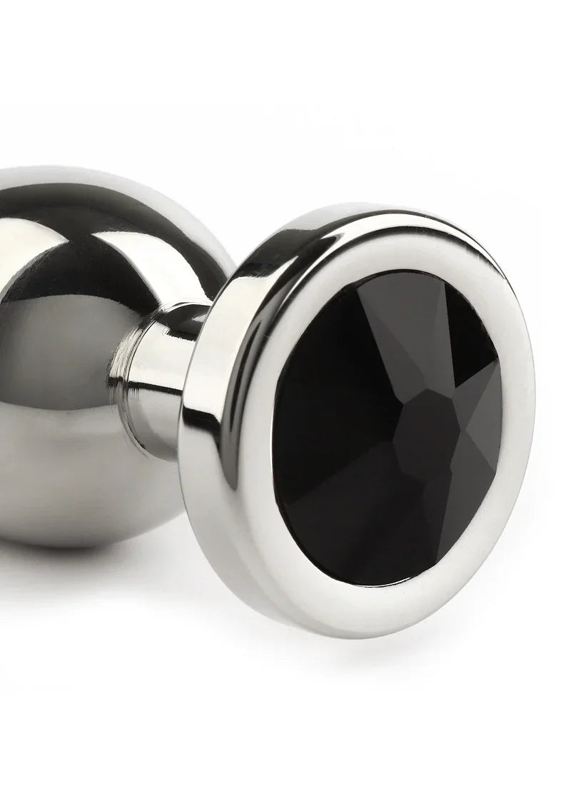 Mr. Steel Jewled Butt Plug Small (Black) - Happytoys Sexshop: Toys for Feeling Happy & Easy 😊 - Discreet geleverd