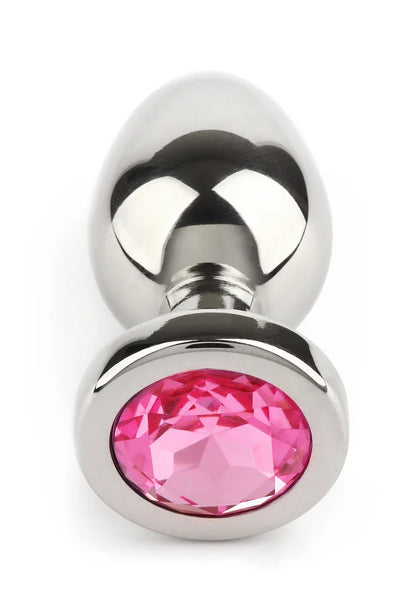 Mr. Steel Jewled Butt Plug Small (Pink) - Happytoys Sexshop: Toys for Feeling Happy & Easy 😊 - Discreet geleverd