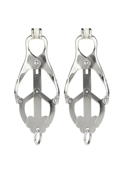 Squeezer Nipple Clamps W Ring by Mr. Steel - Happytoys Sexshop: Toys for Feeling Happy & Easy 😊 - Discreet geleverd