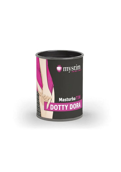 MyStim MasturbaTIN Dotty Dora Masturbator in blik - Happytoys Sexshop: Toys for Feeling Happy & Easy 😊 - Discreet geleverd