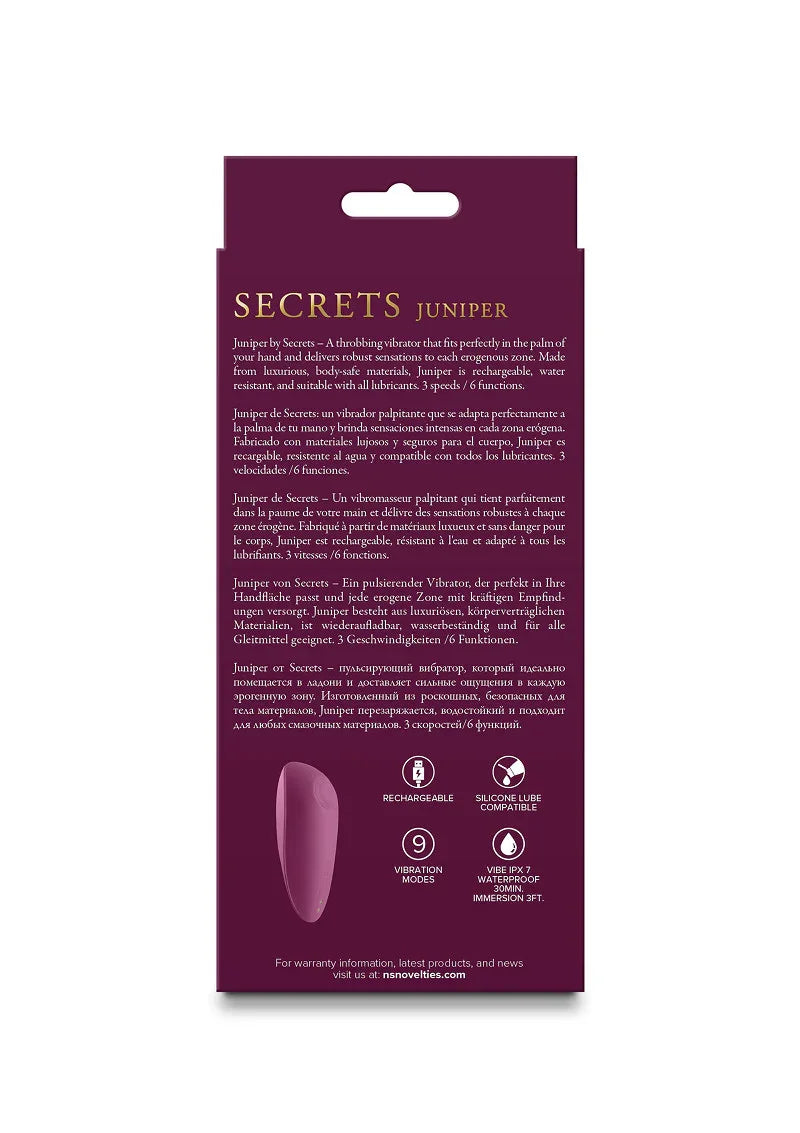 Secrets Juniper compact vibrator by NS Novelties - Happytoys Sexshop: Toys for Feeling Happy & Easy 😊 - Discreet geleverd