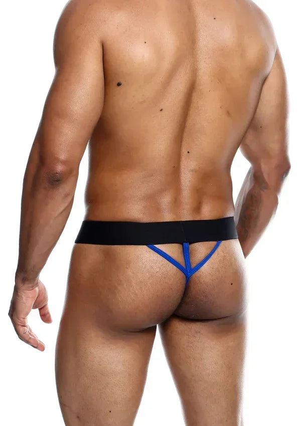 Neon Thong Size XL Blue by MaleBasics - Happytoys Sexshop: Toys for Feeling Happy & Easy 😊 - Discreet geleverd