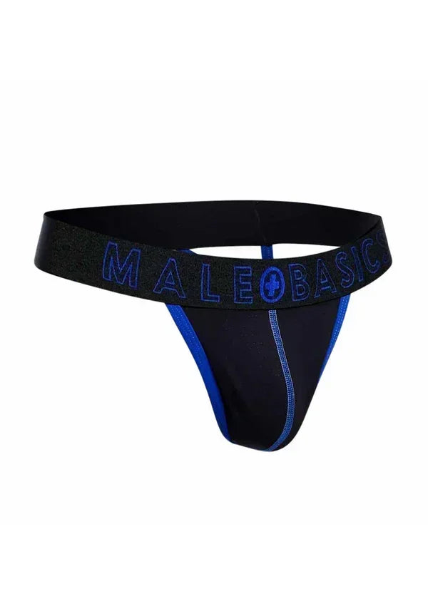 Neon Thong Size XL Blue by MaleBasics - Happytoys Sexshop: Toys for Feeling Happy & Easy 😊 - Discreet geleverd