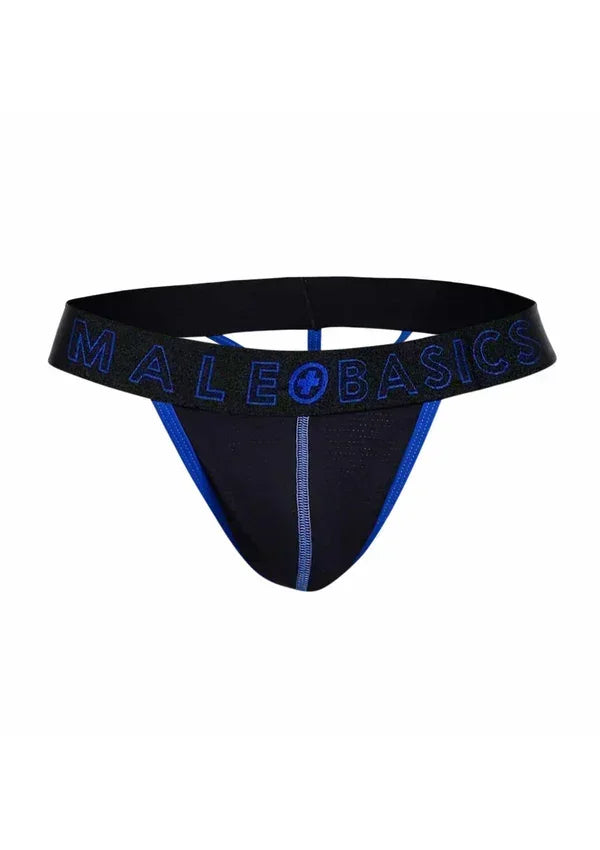 Neon Thong Size XL Blue by MaleBasics - Happytoys Sexshop: Toys for Feeling Happy & Easy 😊 - Discreet geleverd