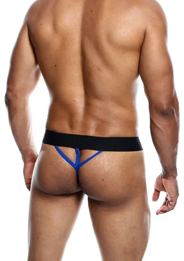 Neon Thong Size XL Blue by MaleBasics - Happytoys Sexshop: Toys for Feeling Happy & Easy 😊 - Discreet geleverd