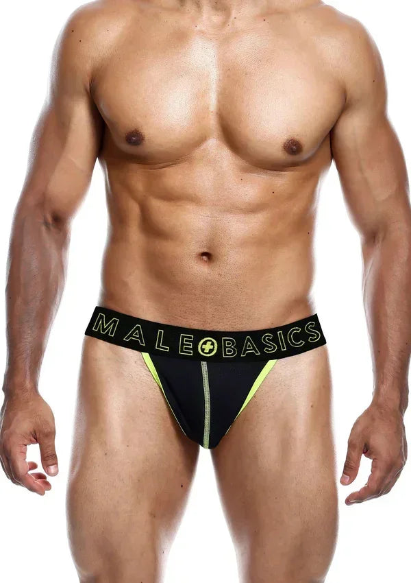 Neon Thong Size XL Yellow by MaleBasics - Happytoys Sexshop: Toys for Feeling Happy & Easy 😊 - Discreet geleverd